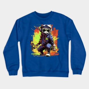 Dj Cat Crewneck Sweatshirt